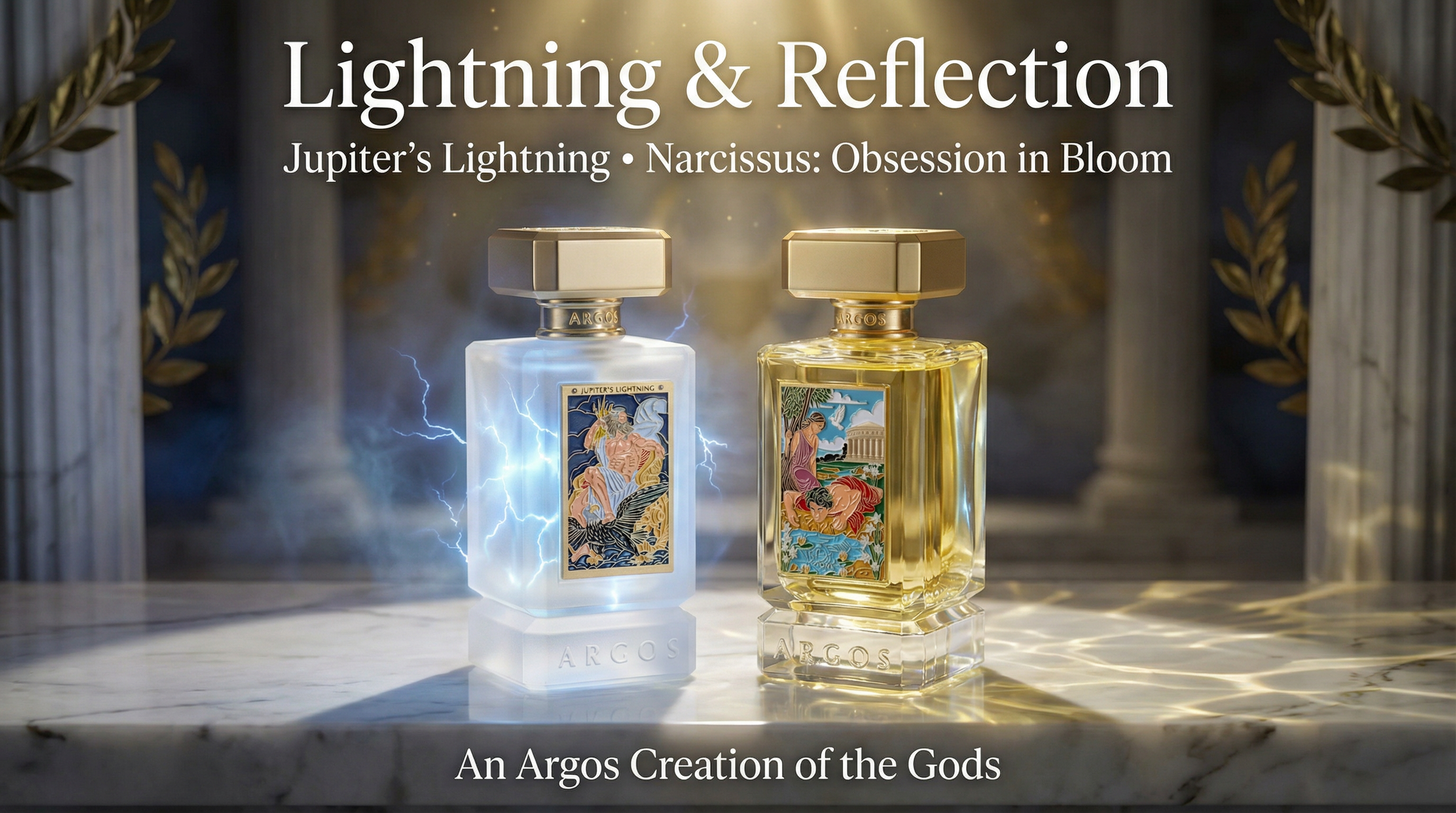 Lightning and Reflection: Argos Fragrances’ Valentine’s Day Dual Release Jupiter’s Lightning & Narcissus: Obsession in Bloom