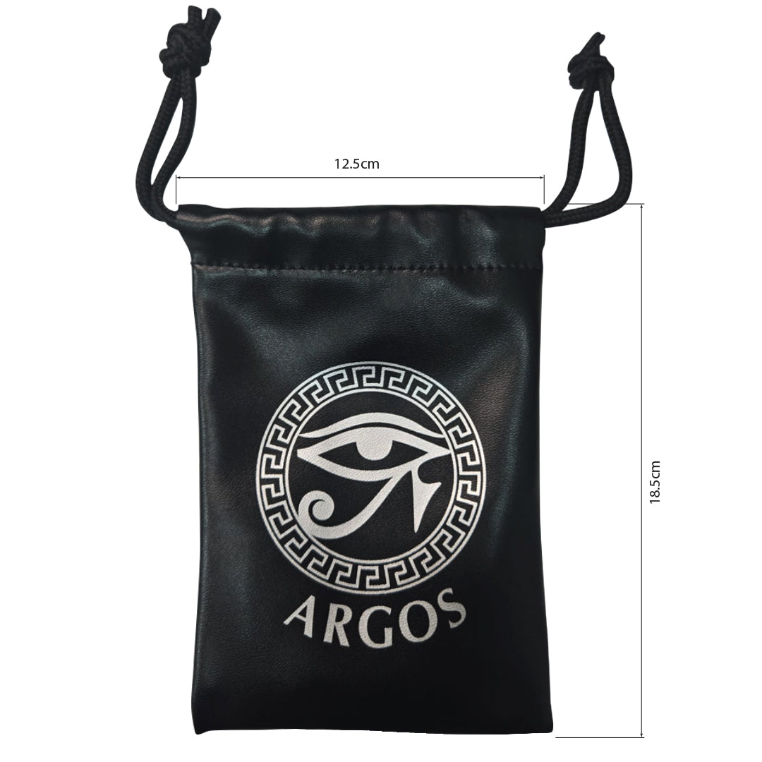 Argos Genuine Leather Bag black leather and silver name embolished large size.