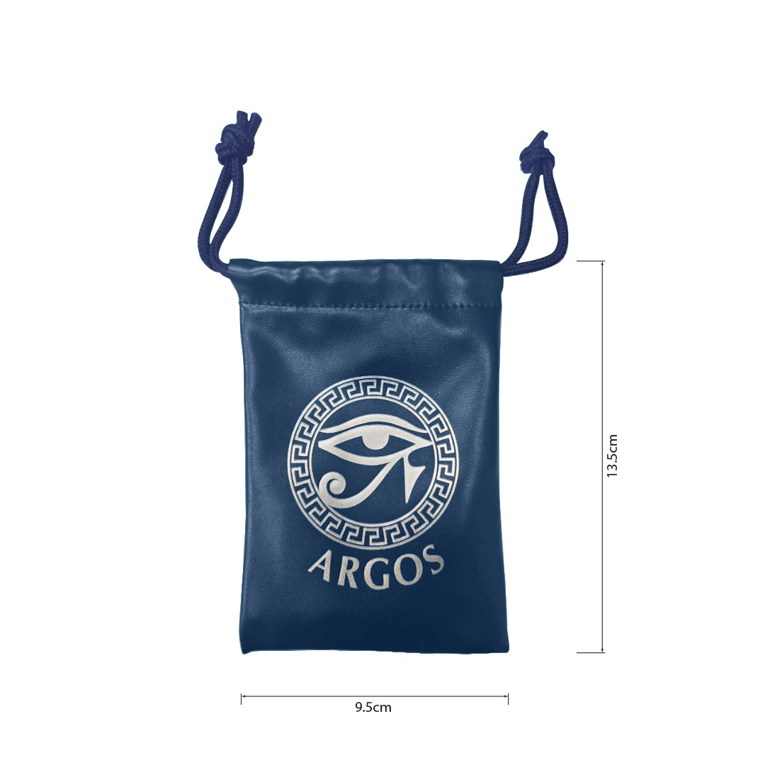 Argos Genuine Leather Bag blue leather and silver name embolished.