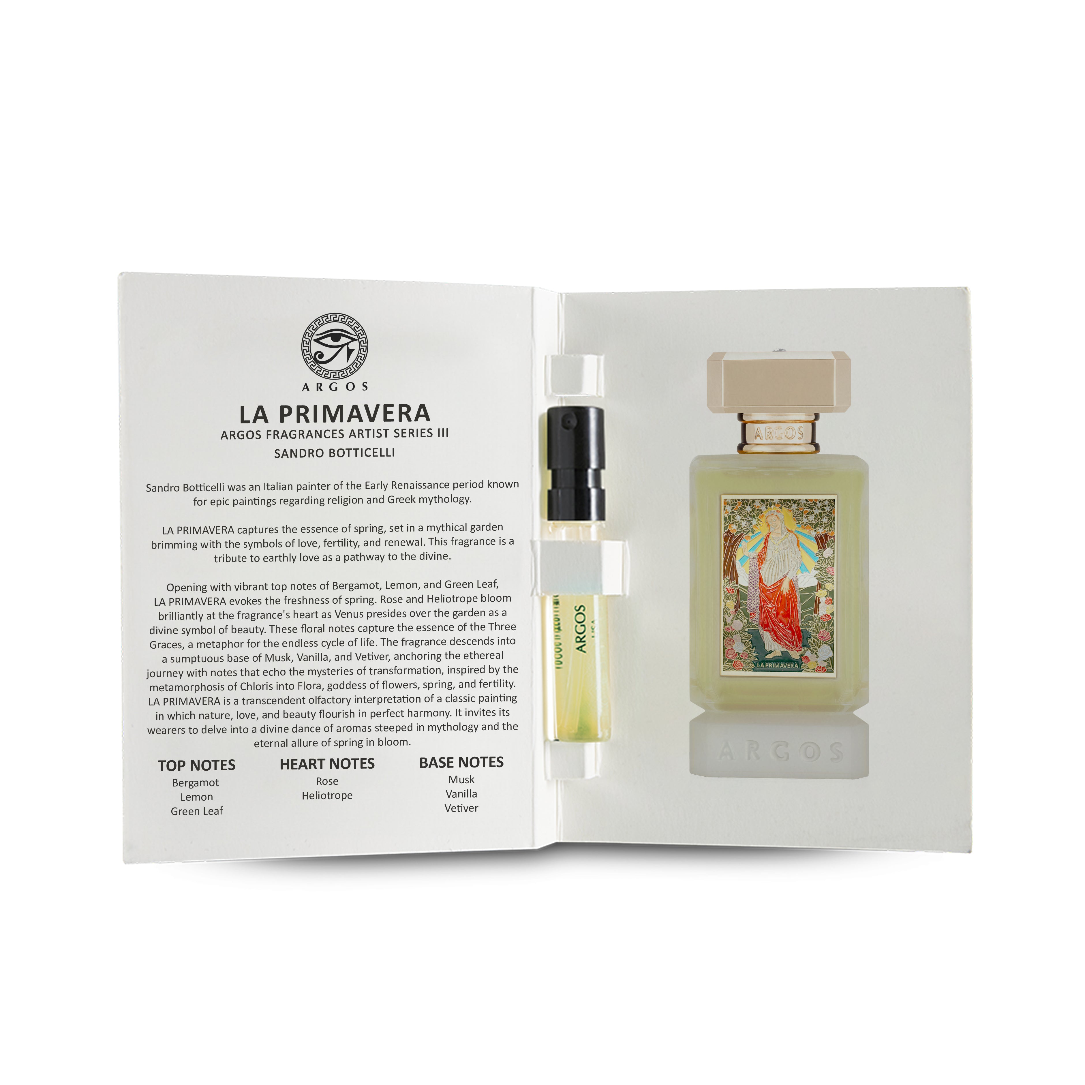 Argos La Primavera Perfume sample and booklet image
