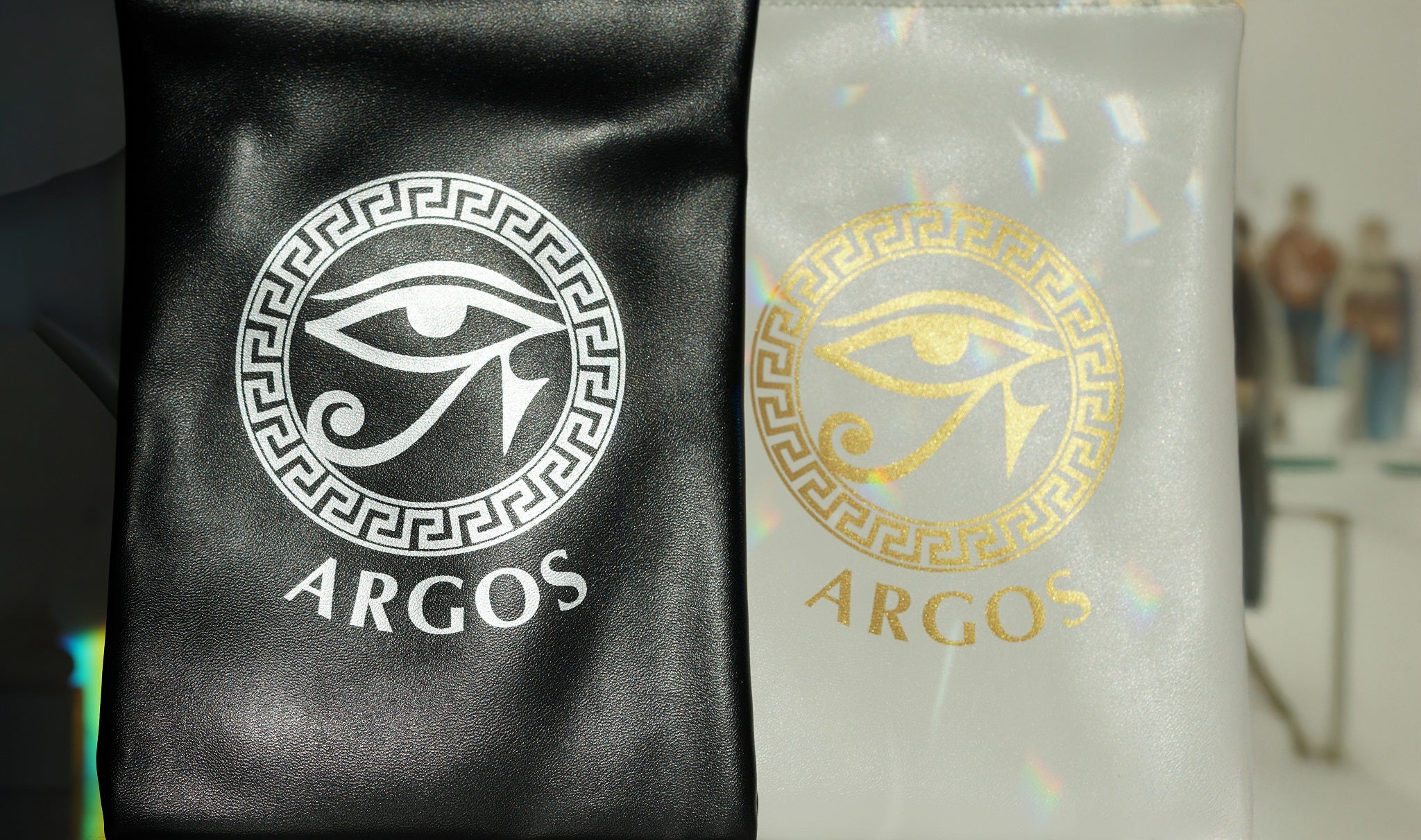Argos Genuine Leather Bag white and black close look.