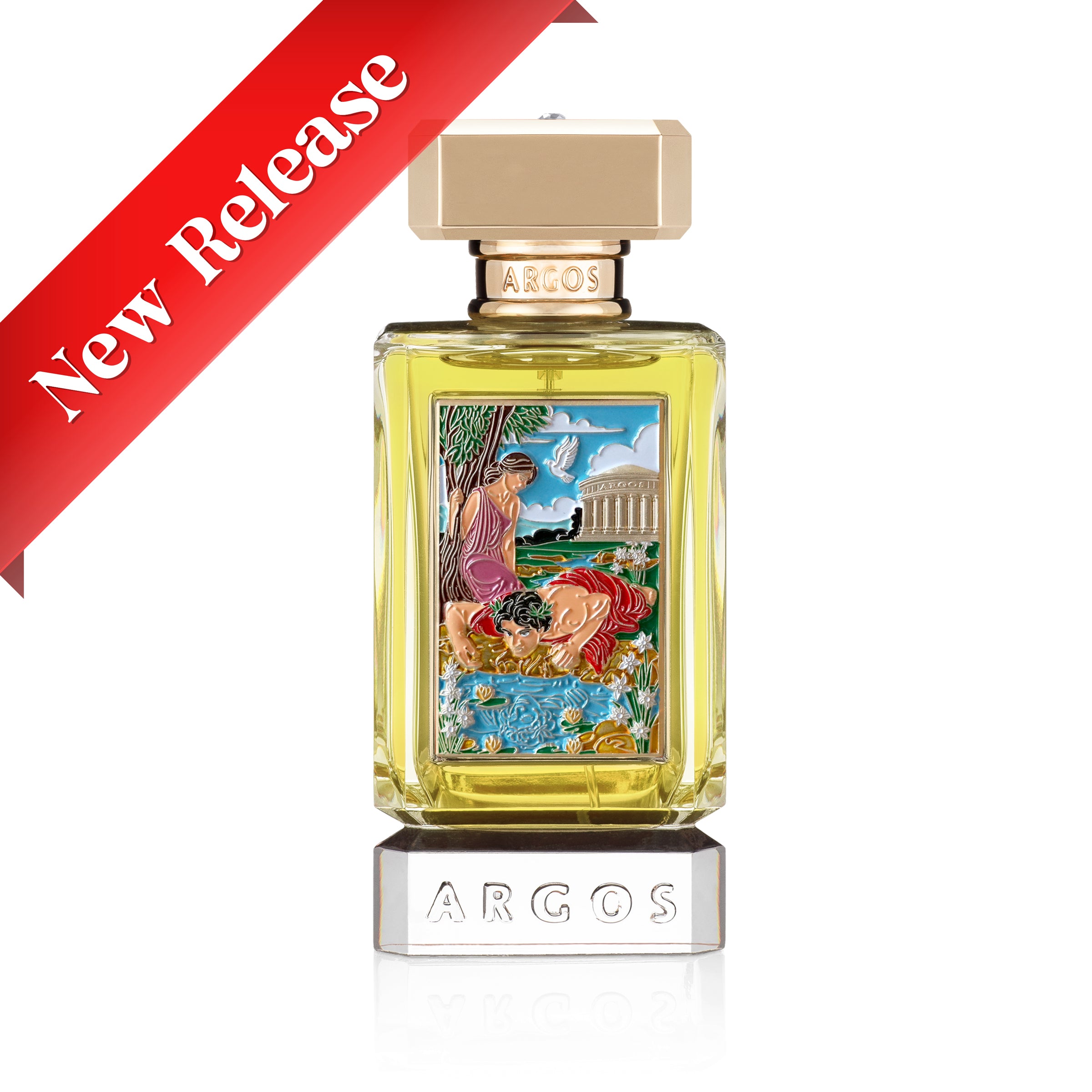 Narcissus obsession in bloom 100ml perfume bottle with decorative label and 'New Release' banner on a white background