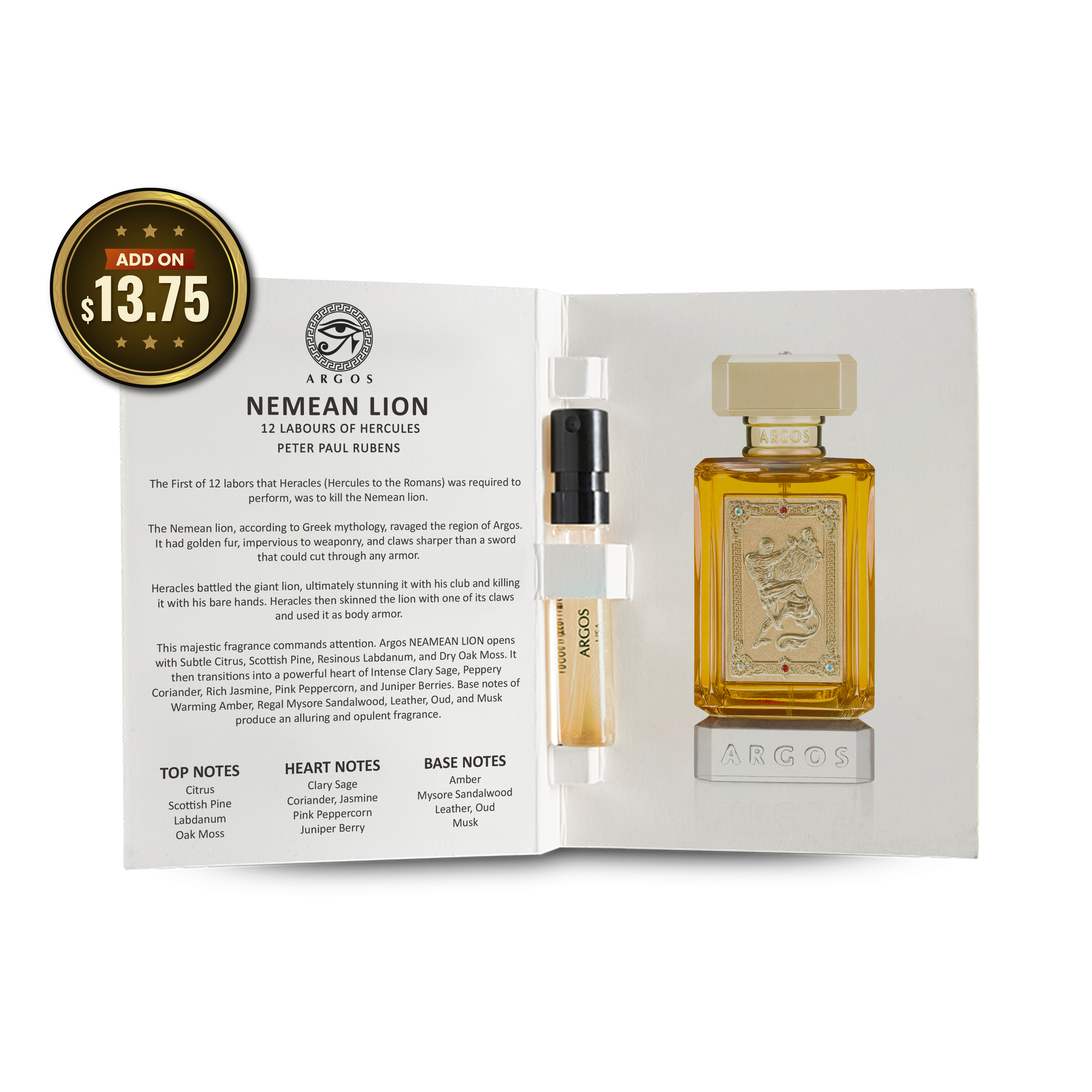 Argos SAMPLE PACK Of 12 Fragrances, Each Natural Spray Bottle Contains 2ml, .06 FL. OZ.