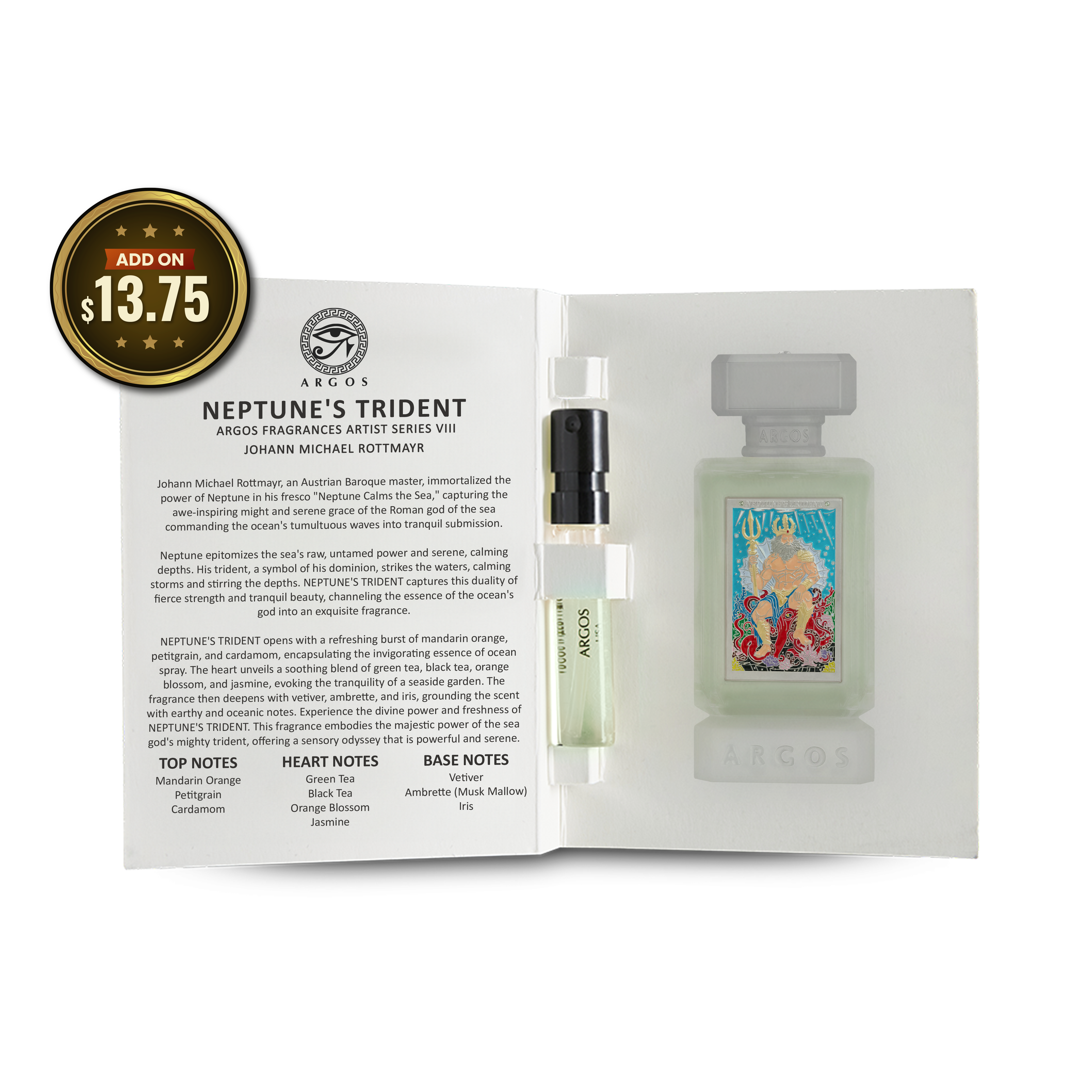 Argos SAMPLE PACK Of 12 Fragrances, Each Natural Spray Bottle Contains 2ml, .06 FL. OZ.