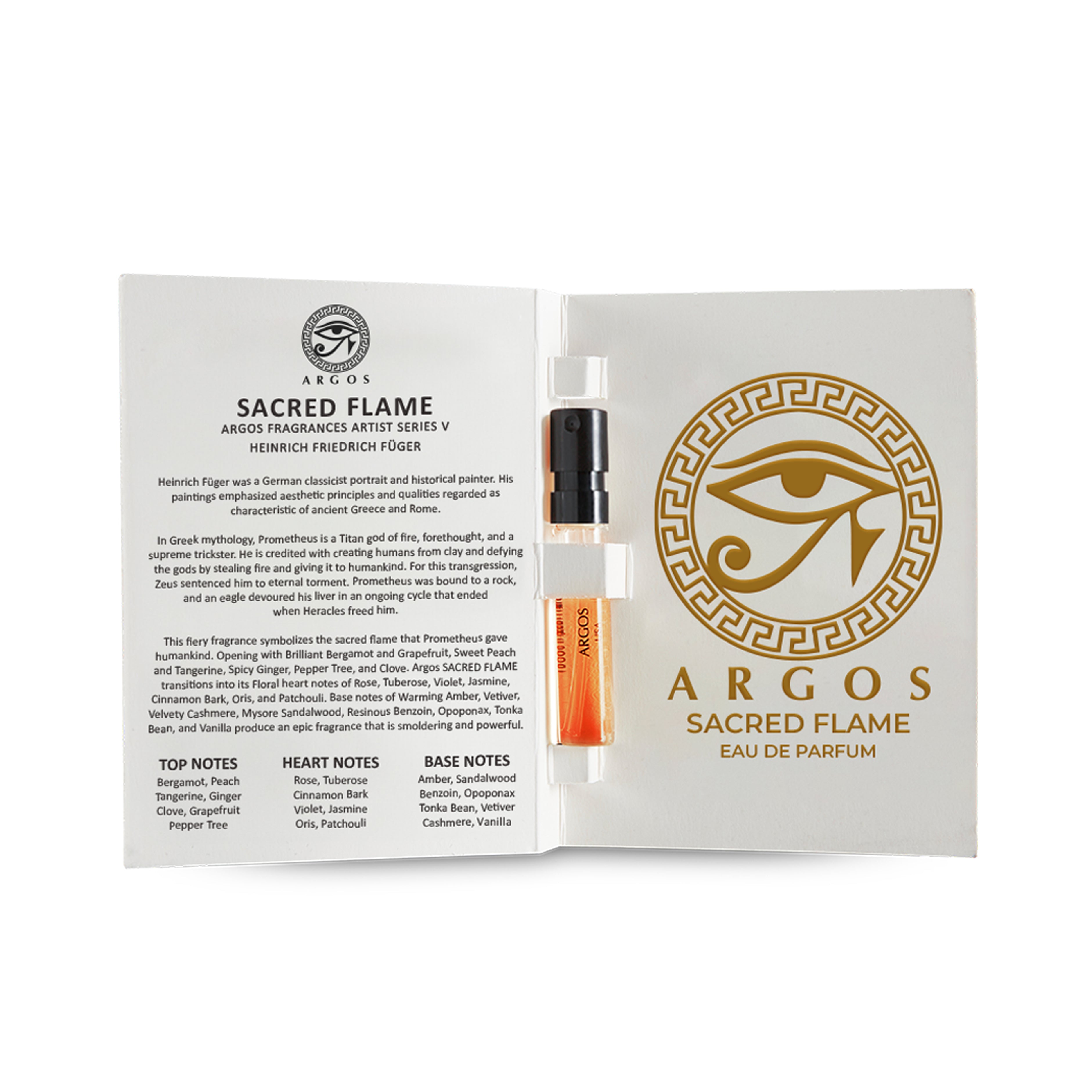 Argos SAMPLE PACK Of 12 Fragrances, Each Natural Spray Bottle Contains 2ml, .06 FL. OZ.