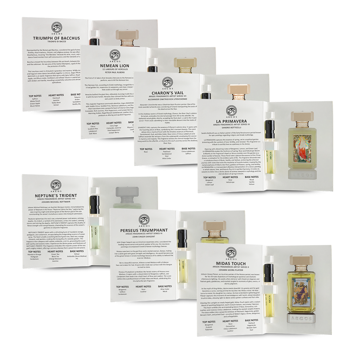 Group of Argos Extrait Perfume Sample Booklets