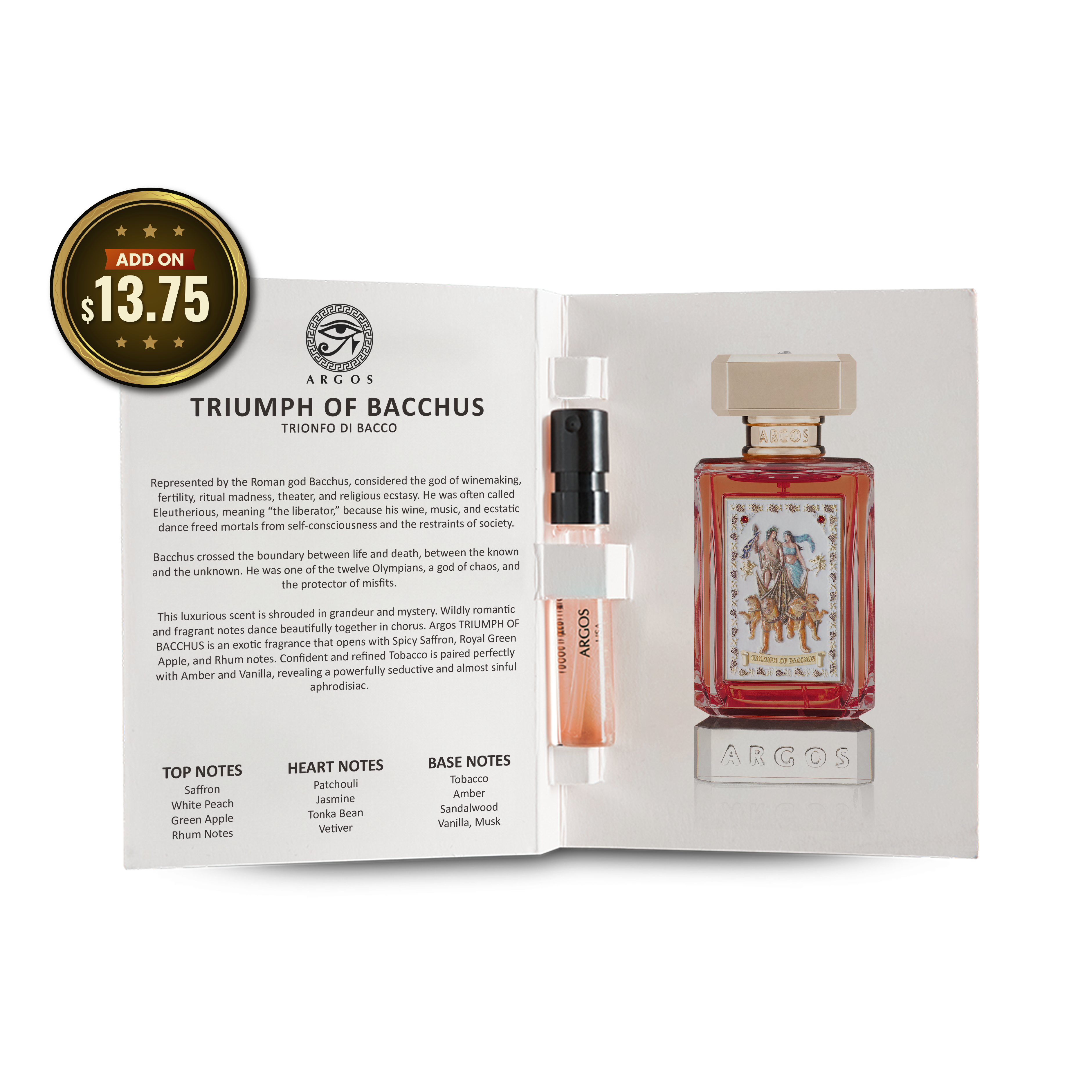 Argos SAMPLE PACK Of 12 Fragrances, Each Natural Spray Bottle Contains 2ml, .06 FL. OZ.