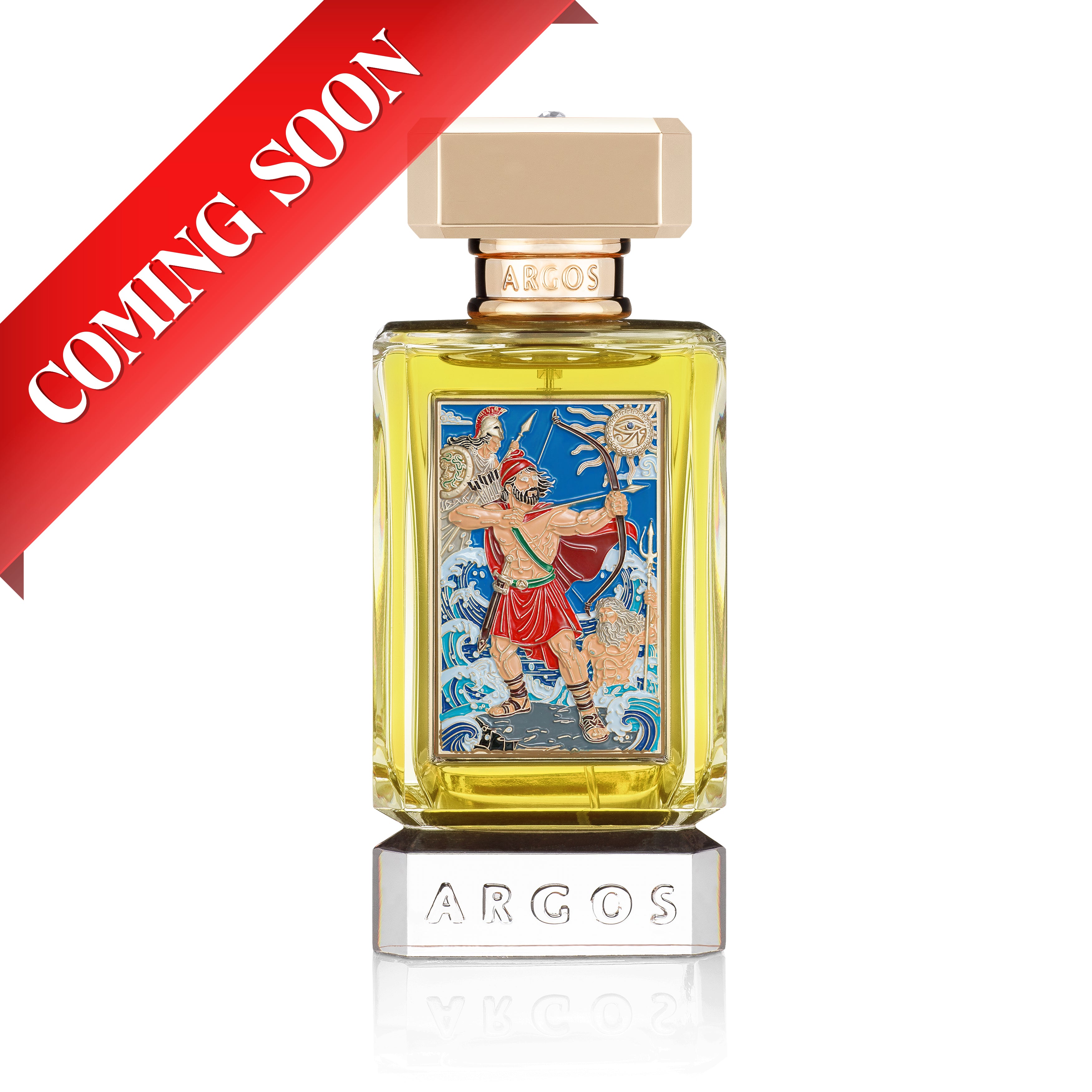 Argos Odyssey The Legend Returns 100ml coming soon with red ribbon banner