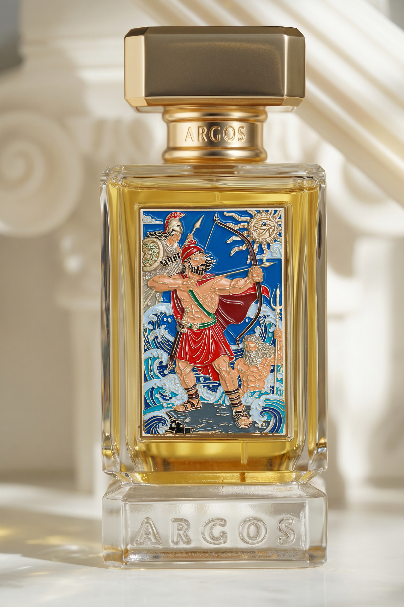 Argos Odyssey The Legend Returns luxury fragrance bottle full front display