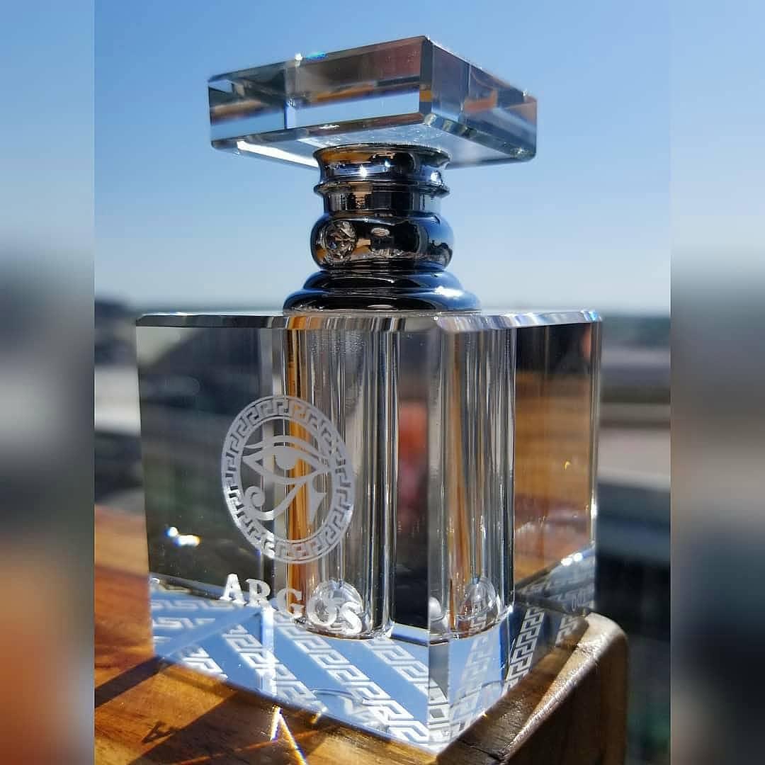 ARGOS Crystal Oil Dabber Bottle Chrome 6ML Front Right Facing