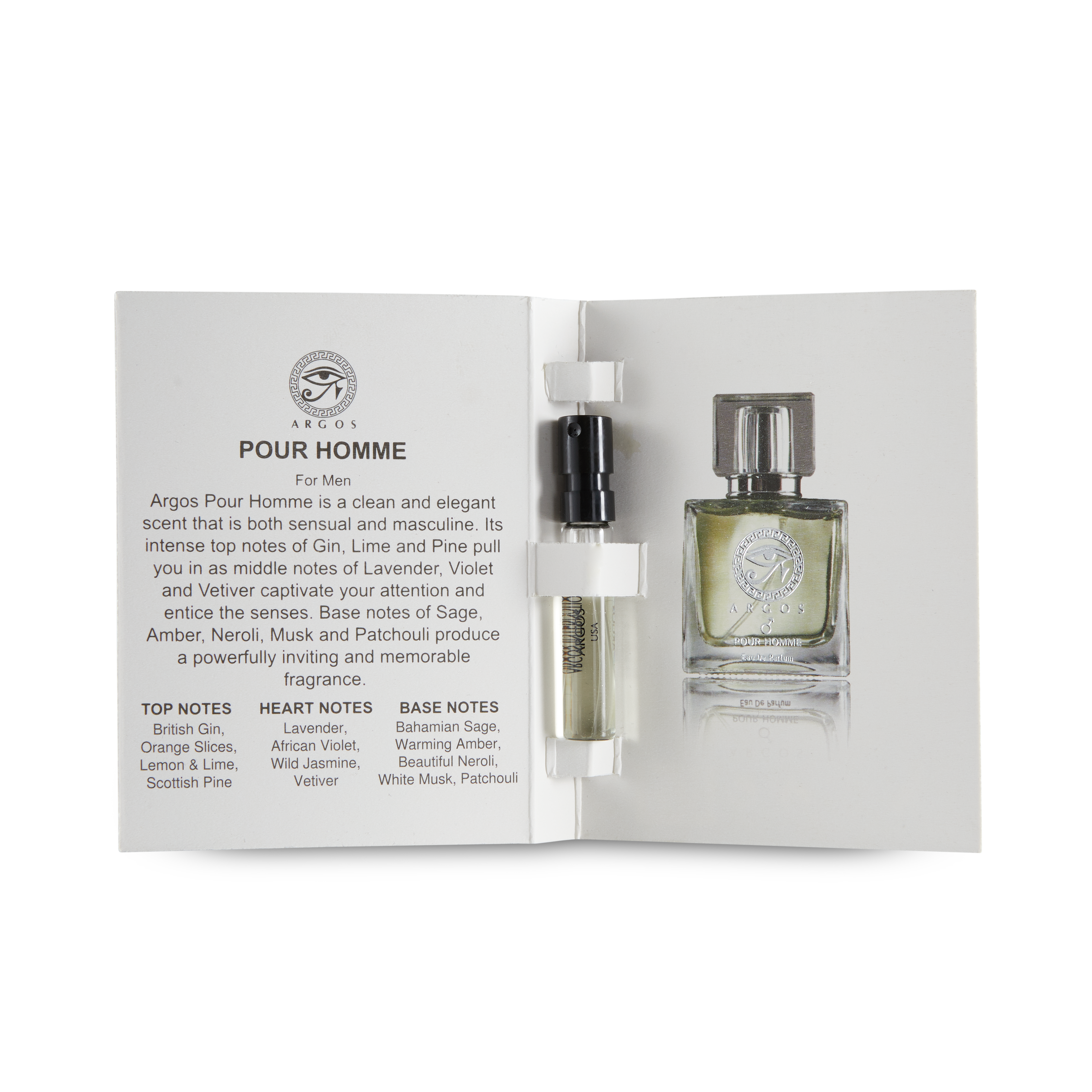 Argos SAMPLE PACK Of 12 Fragrances, Each Natural Spray Bottle Contains 2ml, .06 FL. OZ.