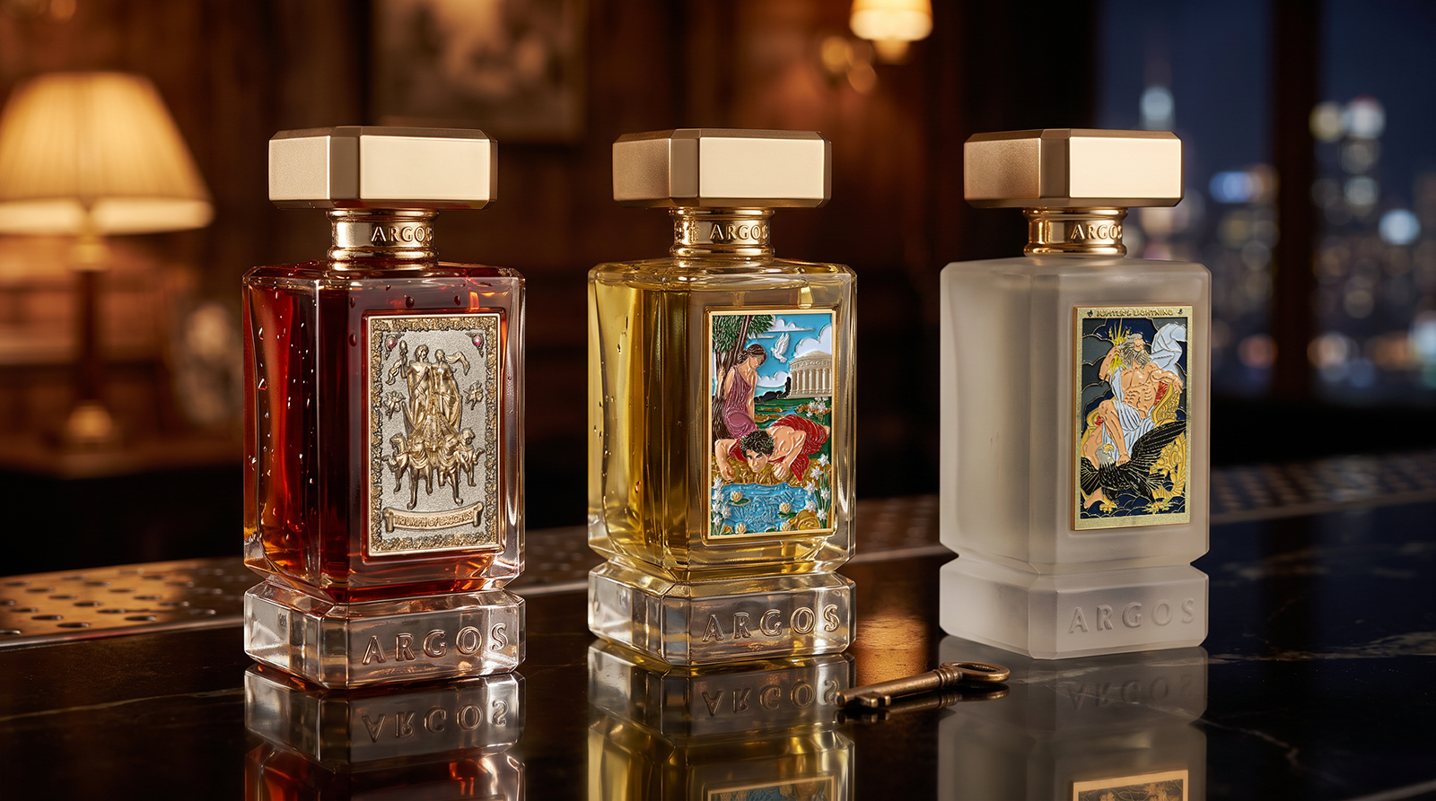 Triumph of Bacchus, Narcissus Obsession in Bloom, and Jupiter's Lightning Argos Fragrances