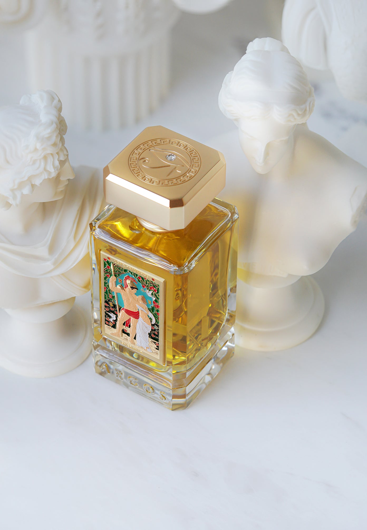 Argos Love Triumphs Over War 100ml Bottle Right Facing Top Candid Shot