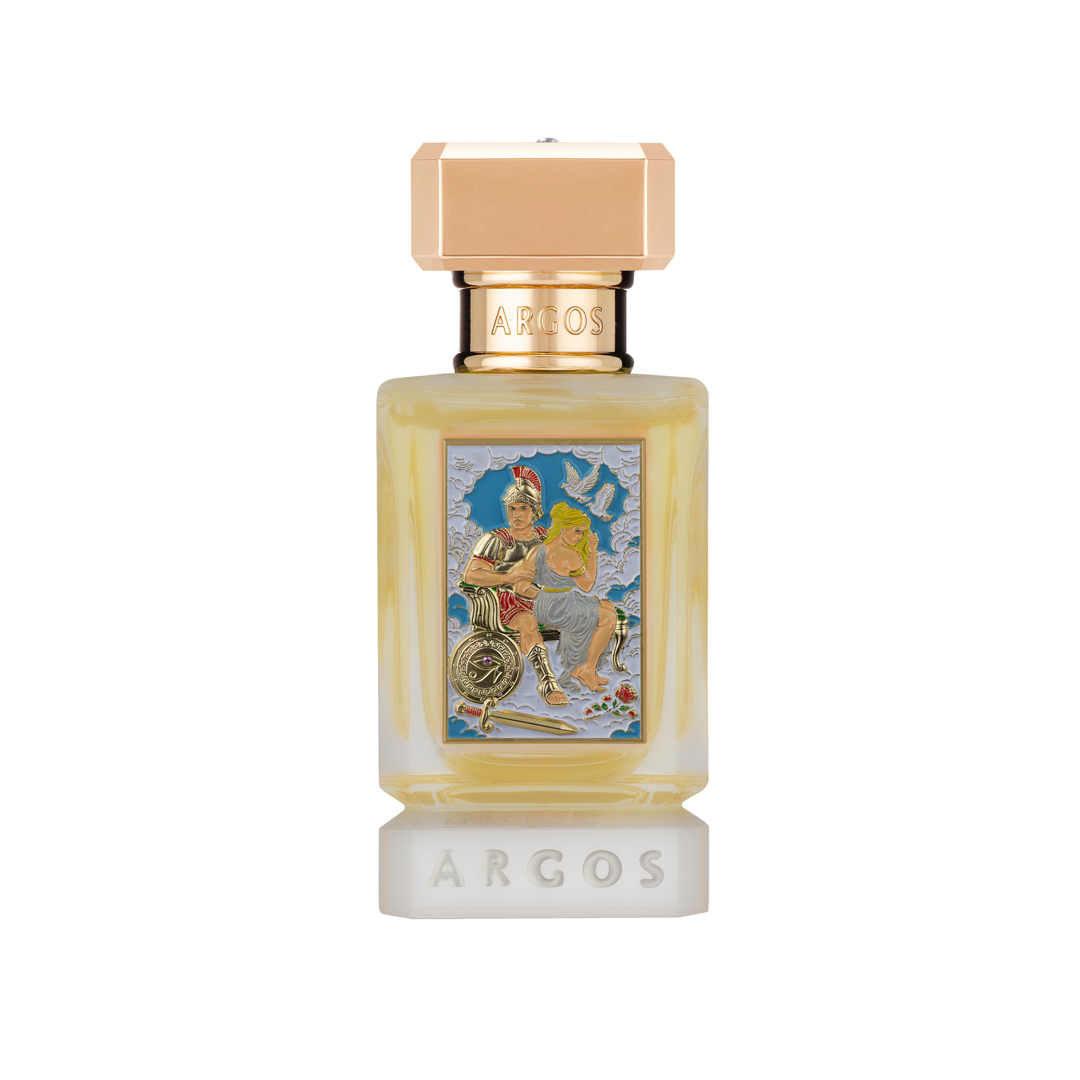 Argos FIRE AND DESIRE VULCAN'S REVENGE Perfume bottle 30ml with decorative label on a white background
