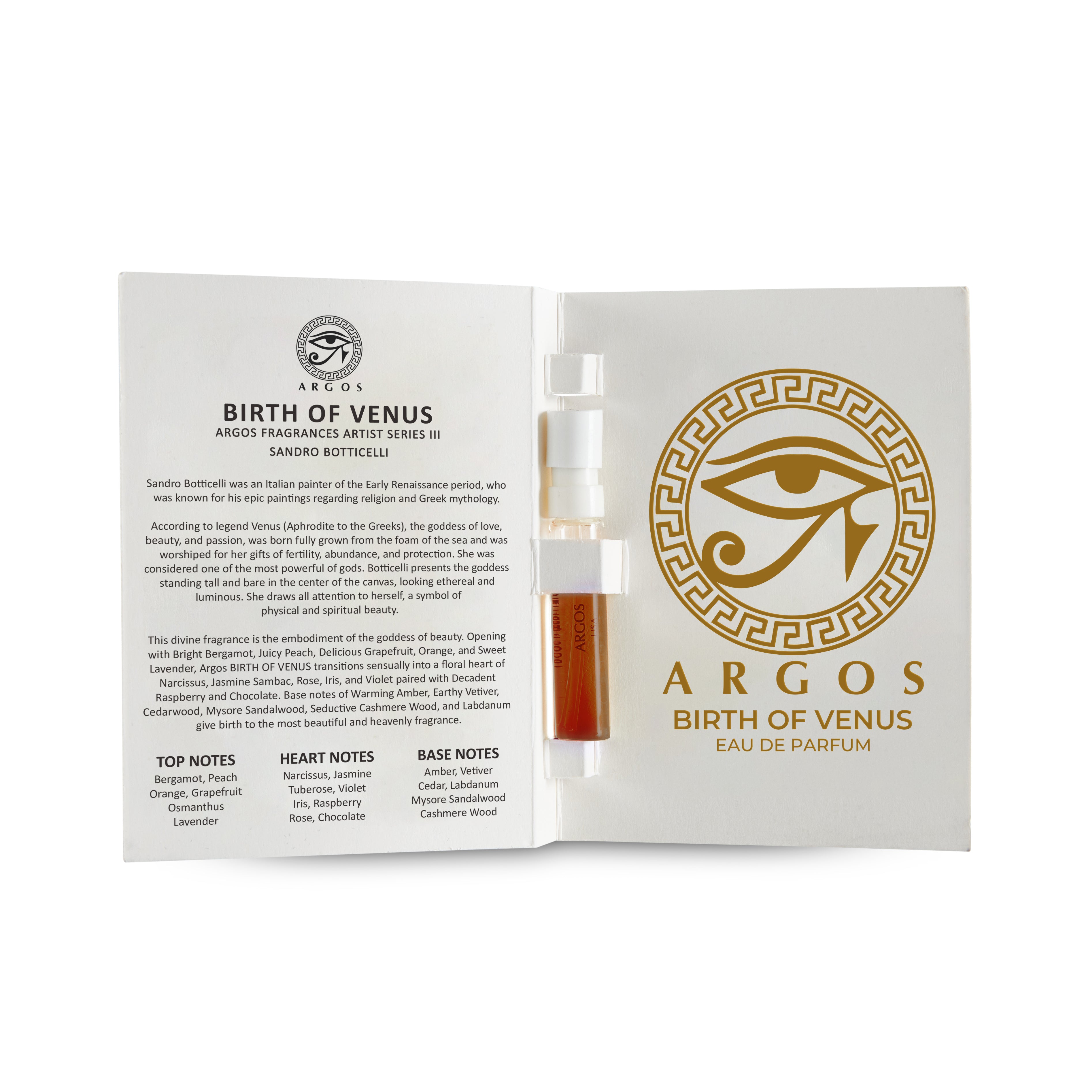 Argos SAMPLE PACK Of 12 Fragrances, Each Natural Spray Bottle Contains 2ml, .06 FL. OZ.