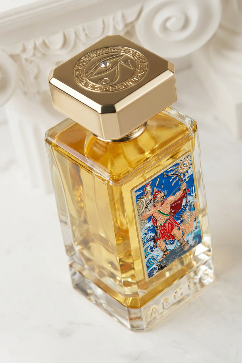 Argos Odyssey The Legend Returns extrait de parfum cap detail with Argos branding