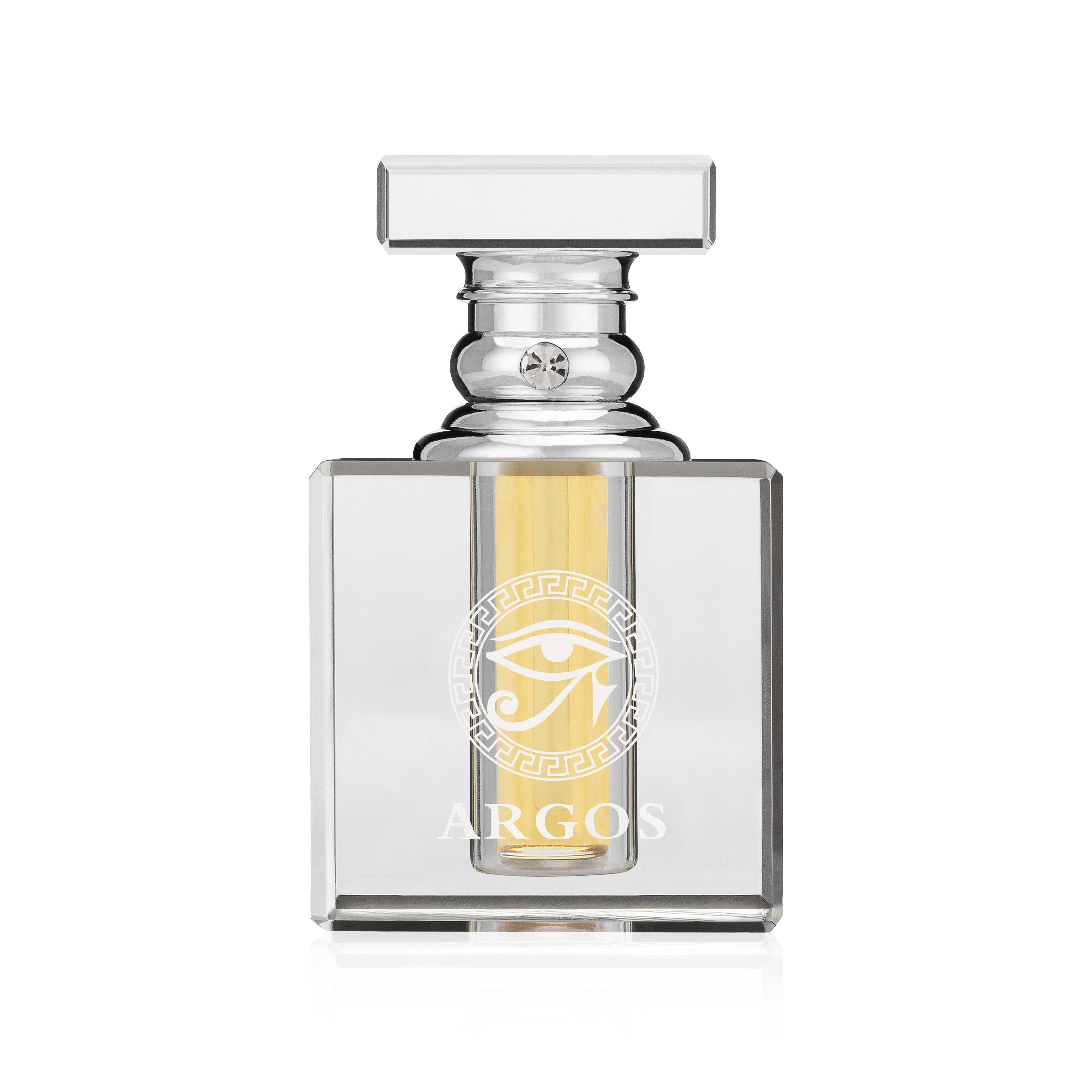 ARGOS Crystal Oil Attar Bottle Chrome 6ML