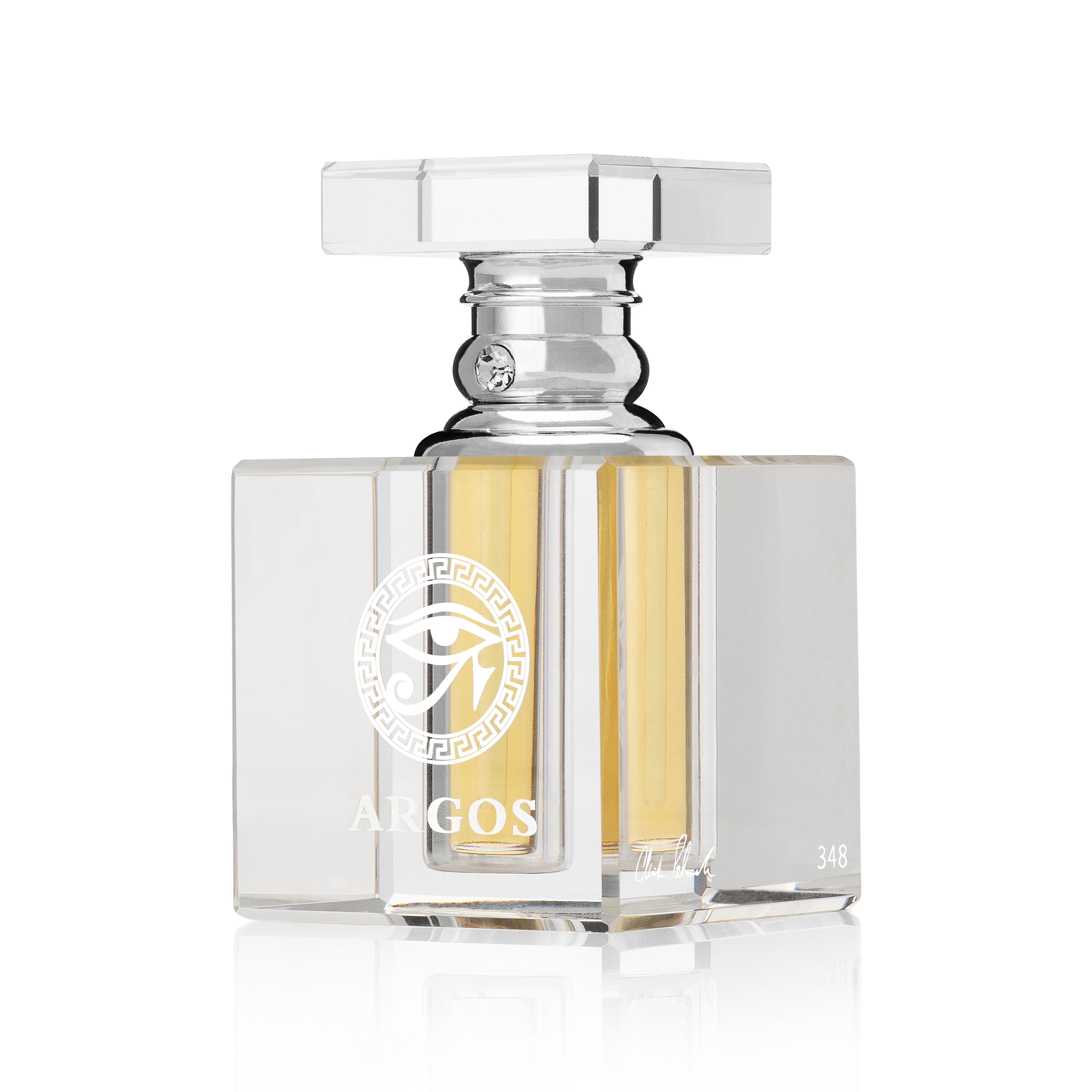 ARGOS Crystal Oil Attar Bottle Chrome 6ML