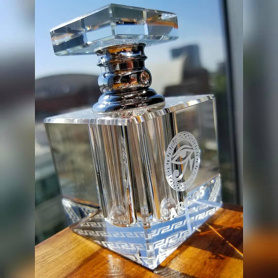 ARGOS Crystal Oil Dabber Bottle Chrome 6ML Front Left Facing