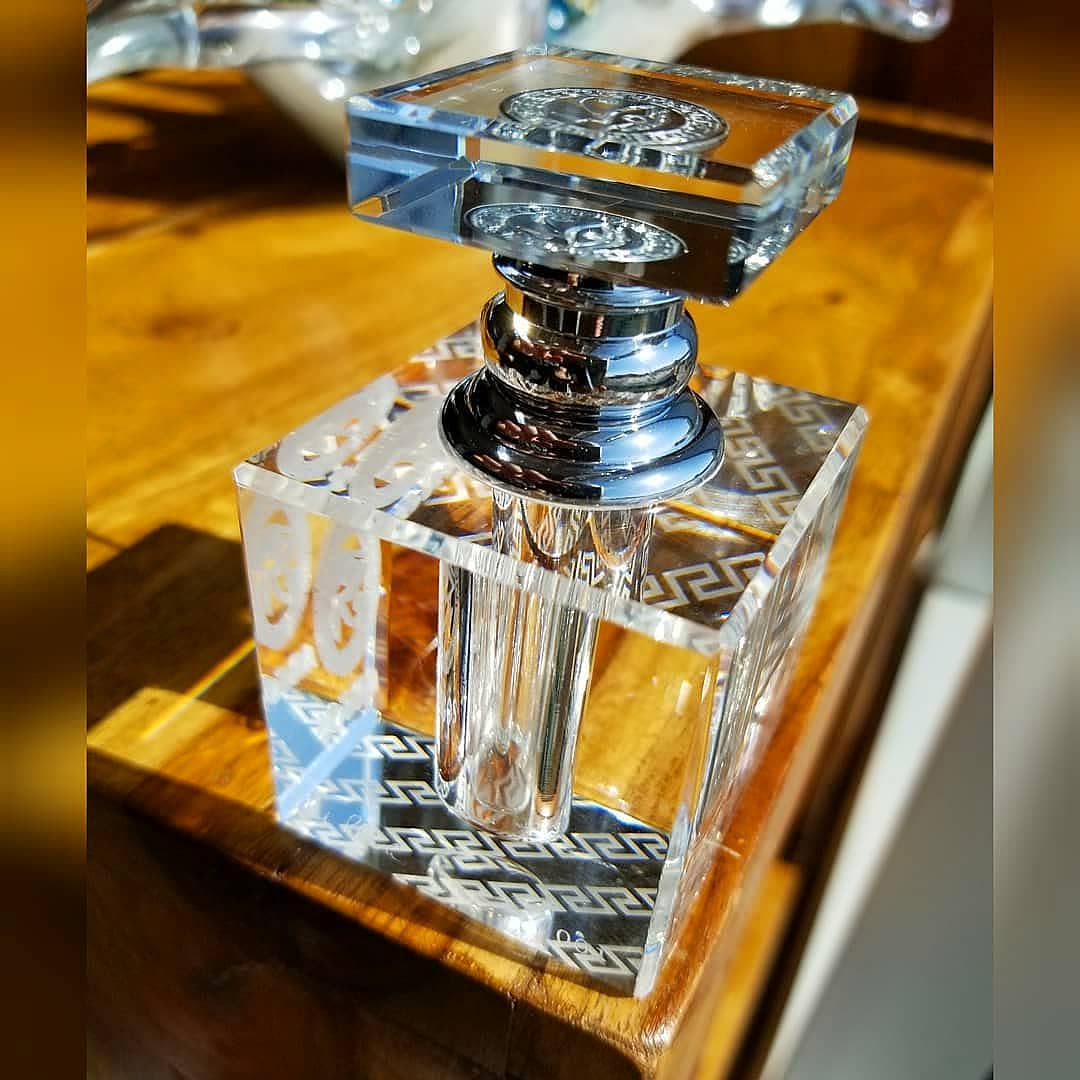 ARGOS Crystal Oil Dabber Bottle Chrome 6ML Upper Back View